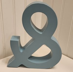 Wooden Blue Letter & Initial Wedding Decor Birthday Solid